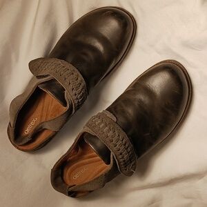 Aetrex Leni Suede & Leather Slingback Clogs